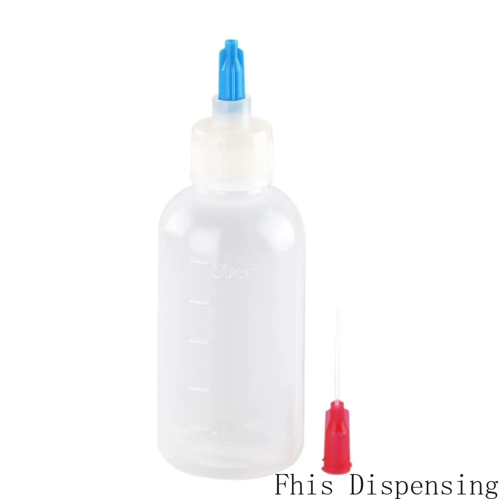 Pack of 20 50ml Oil Bottle Oiler Epoxy Dispensing Bottles and Pack of 20 25G PP Dispensing Needles