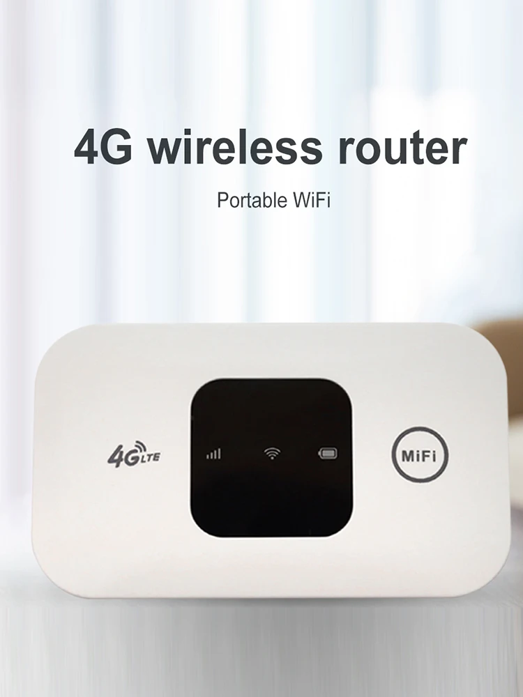 4G Pocket WiFi Router Portable Mobile Hotspot 150Mbps 4G Wireless Router 2100mAh with SIM Card Slot Wide Coverage