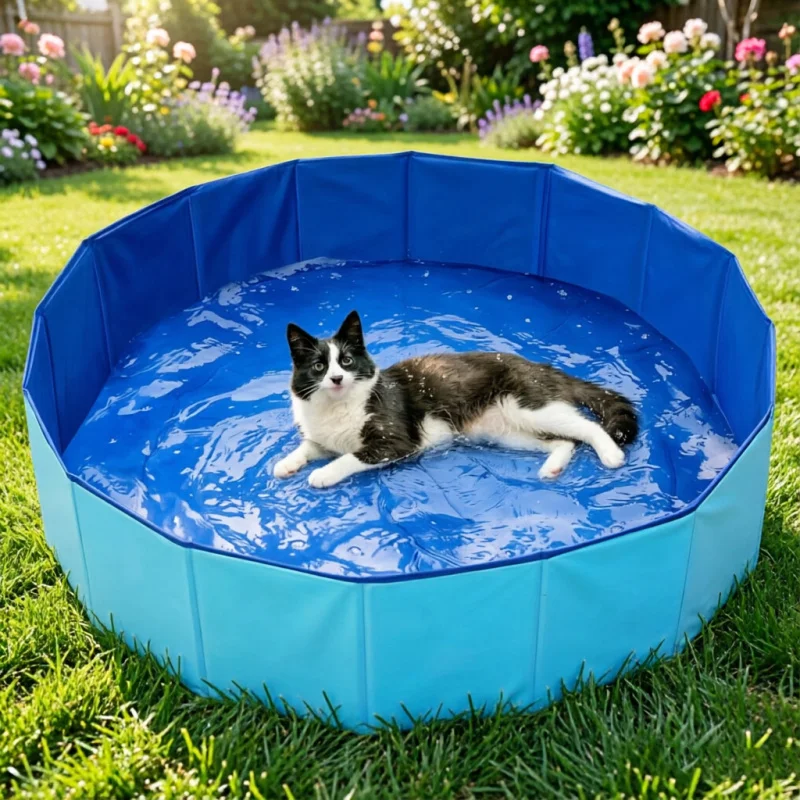 

Pet Bathing Gadget: Foldable Dog Bathtub Portable Waterproof and Non-Slip Dog Bathing Tub for Home Use