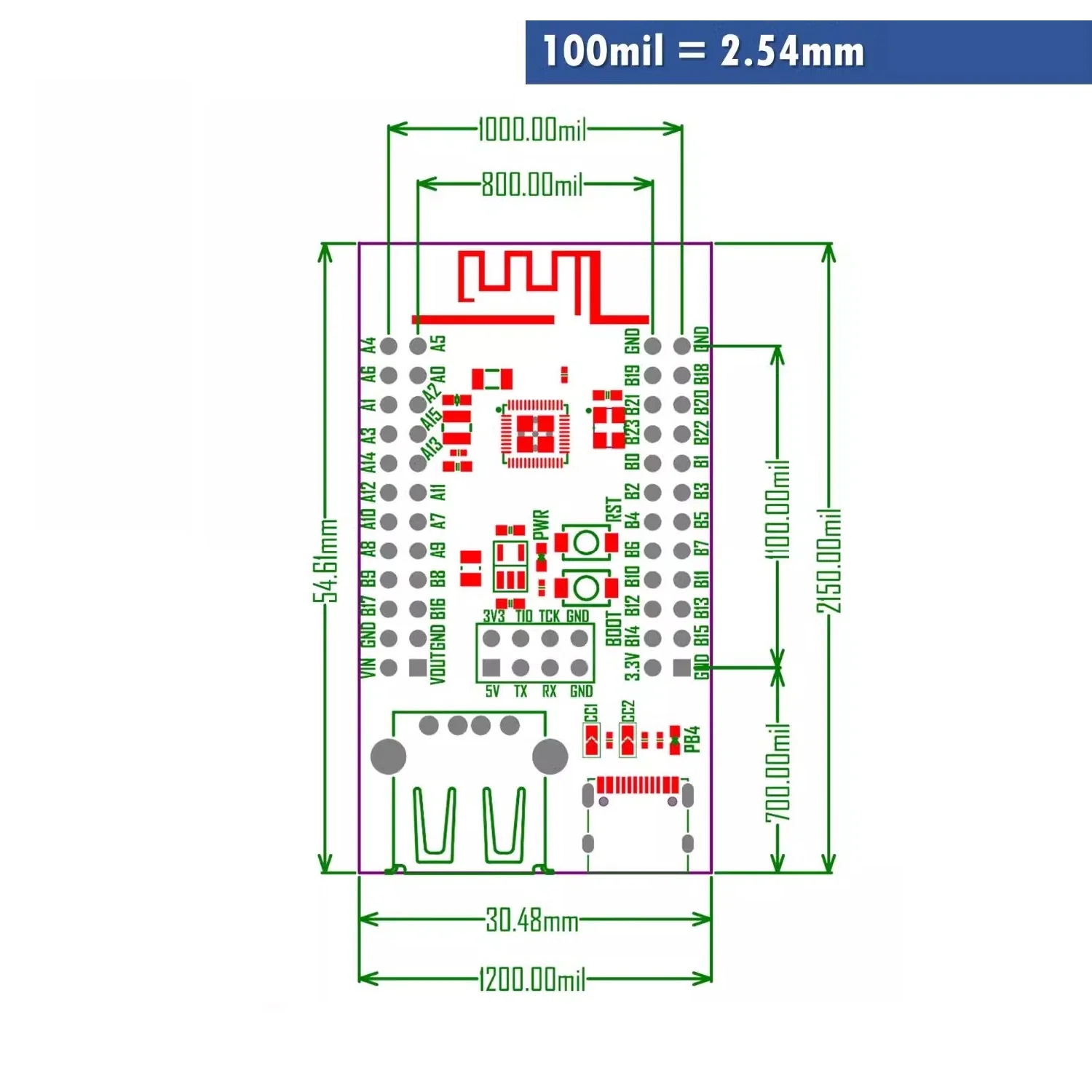 CH583 / CH582 Core Board RISC-V BLE 5.3 Wireless Communication Microcontroller Evaluation Boards