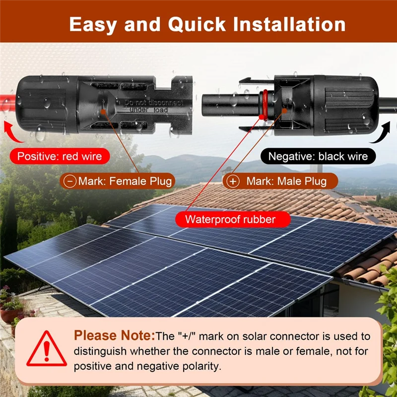 ABKP-Solar To DC 8Mm Charge Extension Cable 10FT,12AWG+14AWG Solar Cable With Solar Panel Connector To DC7909/8020