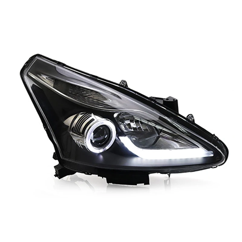 Untuk Nissan Tiida Lampu Depan LED 2011-2015 Lampu Depan DRL Lampu Sein Lari Proyektor Led Aksesori Otomatis Lampu Kepala