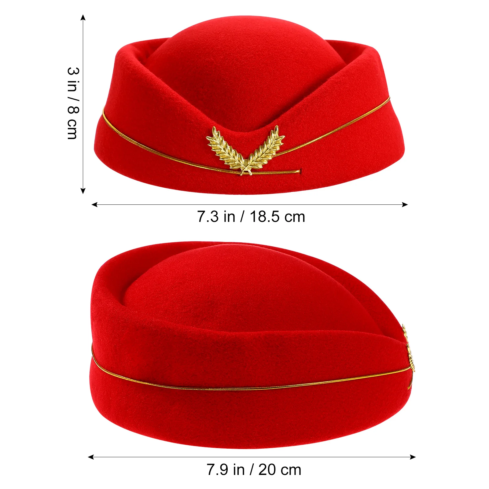Stewardess Hoed Kostuum Stewardess Cap Vrouwen Cosplay Accessoire Hoofddeksels Party Halloween Decoratieve Hoed