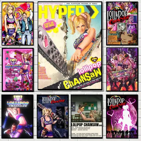 Lollipop Chainsaw game Poster Art HD Advanced Aesthetic Printing Paper Wall Art for Living Room Home Decor