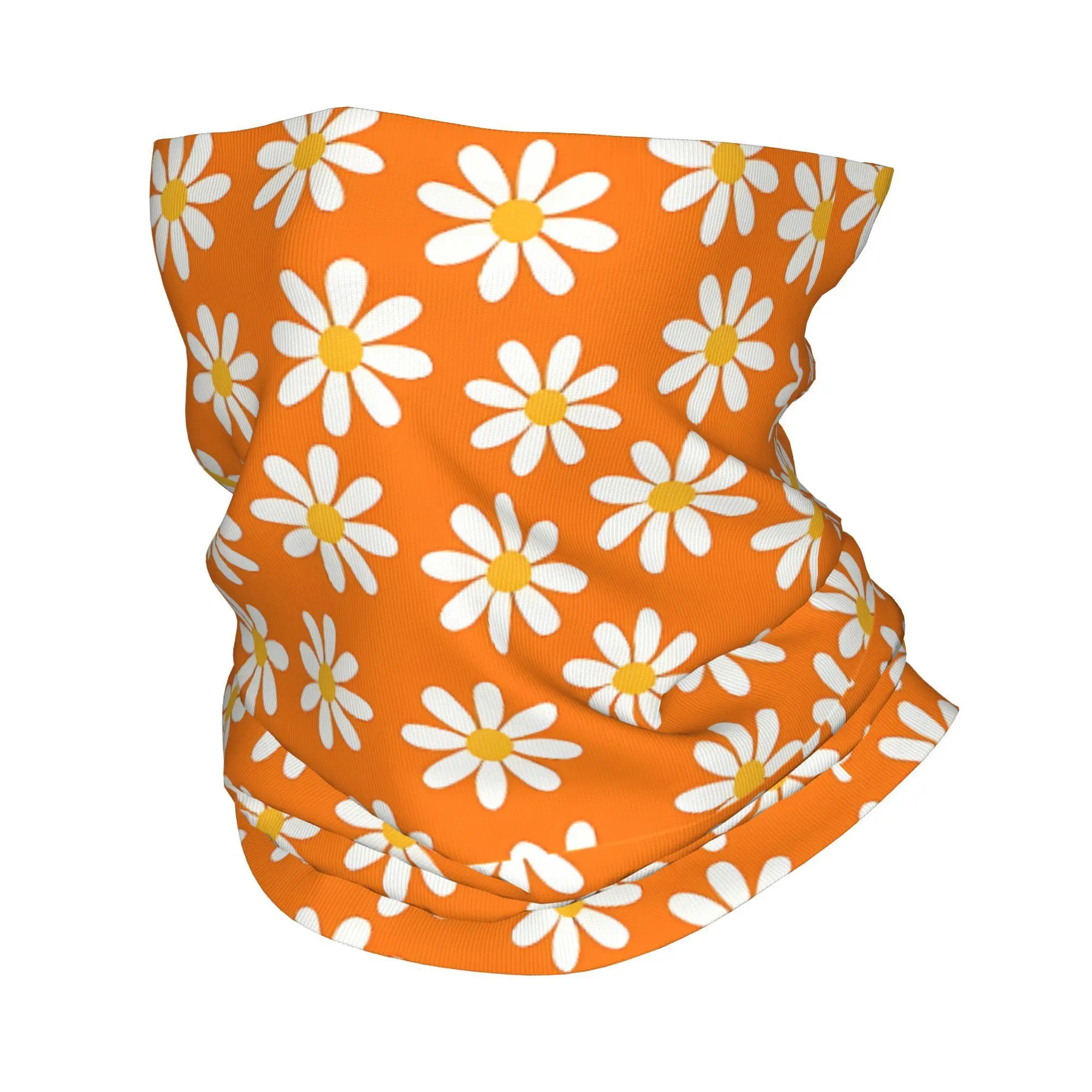 

Retro Floral Neck Gaiter 70s Retro Floral Print Bandana Neck Gaiter - Unisex Adult Neck Wrap for Women Men