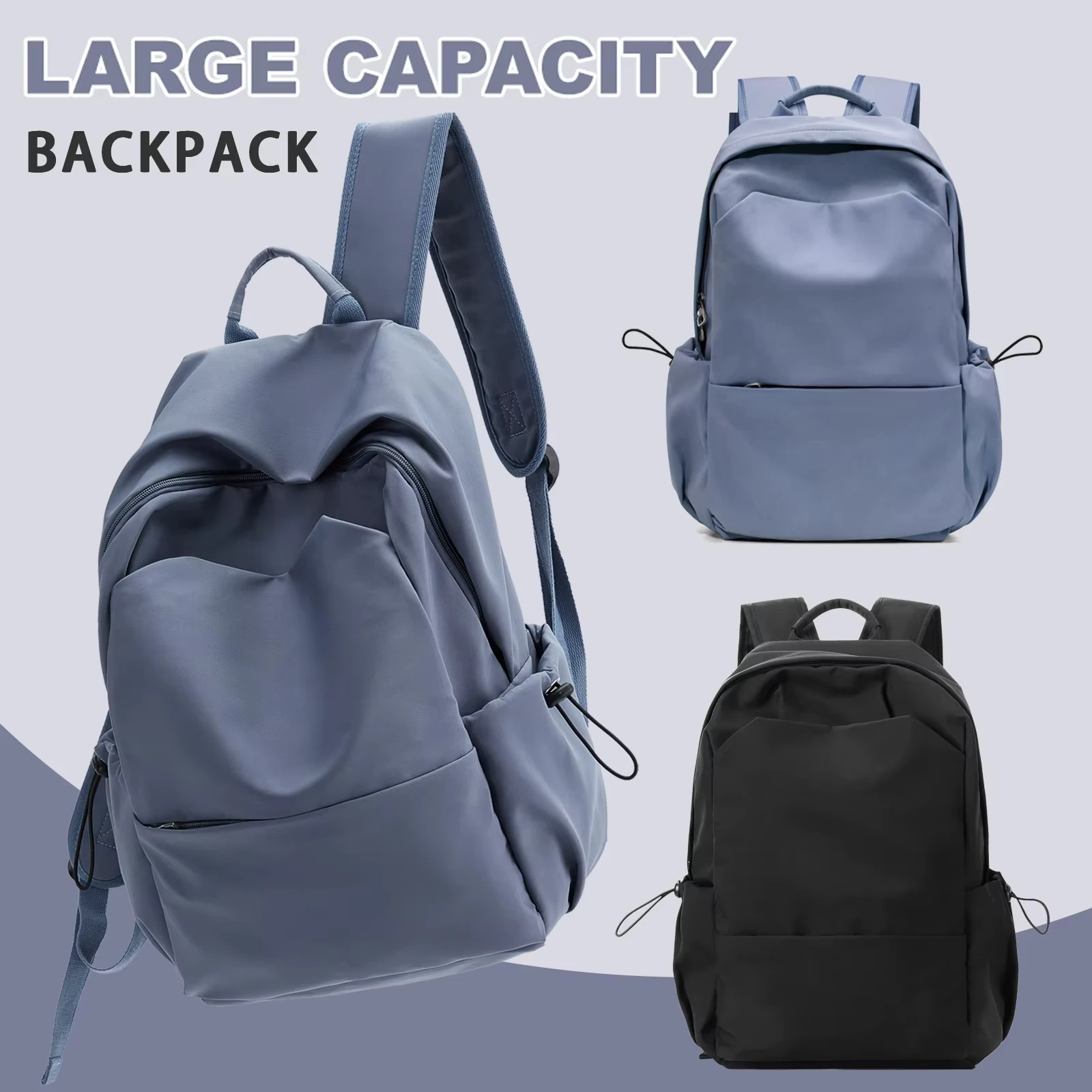 for Girls, Waterproof Nylon Women Backpack Men Laptop Bag, Casual College School Backpack for Teens Travel Backpack Lunch bags