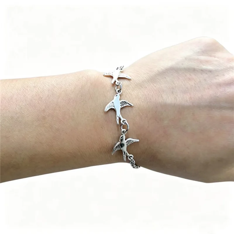 Super Immortal Jewelry Niche Forest Series Swallow Bracelet with Female Personality Y2K Bird Bracelet