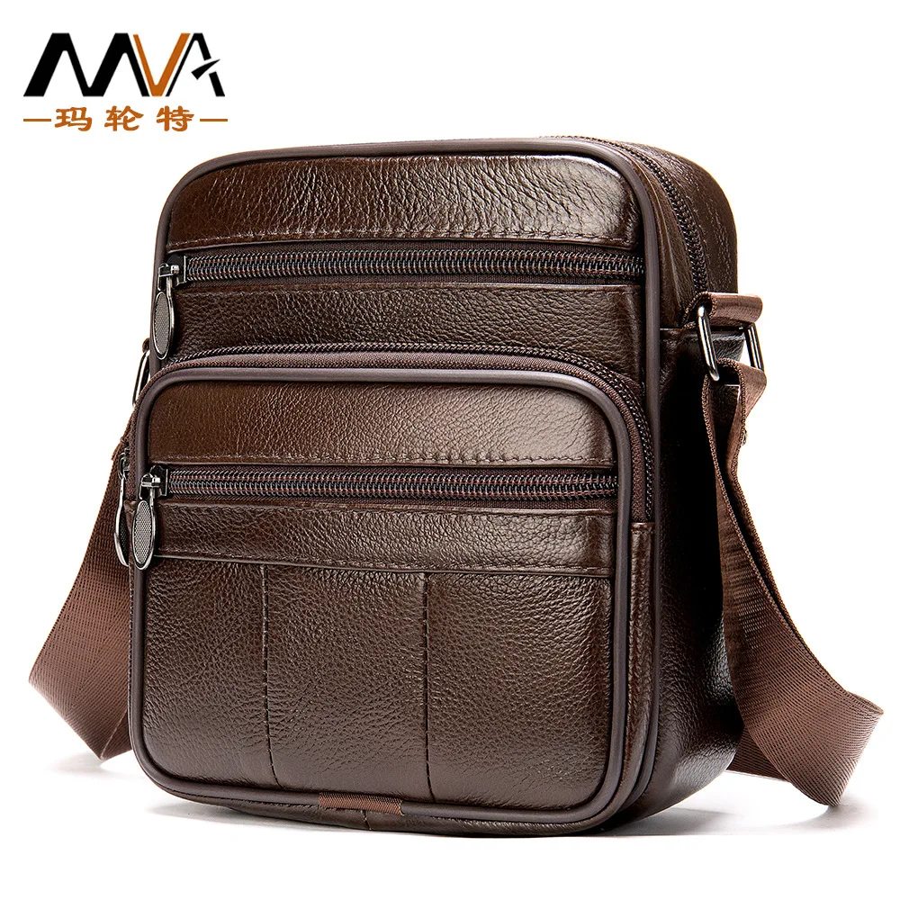

Retro Men's Shoulder Bags Messenger Bag Genuine Leather Small Pouch Bags for Man Phone Crossbody Bags Men Leather Gift for Man