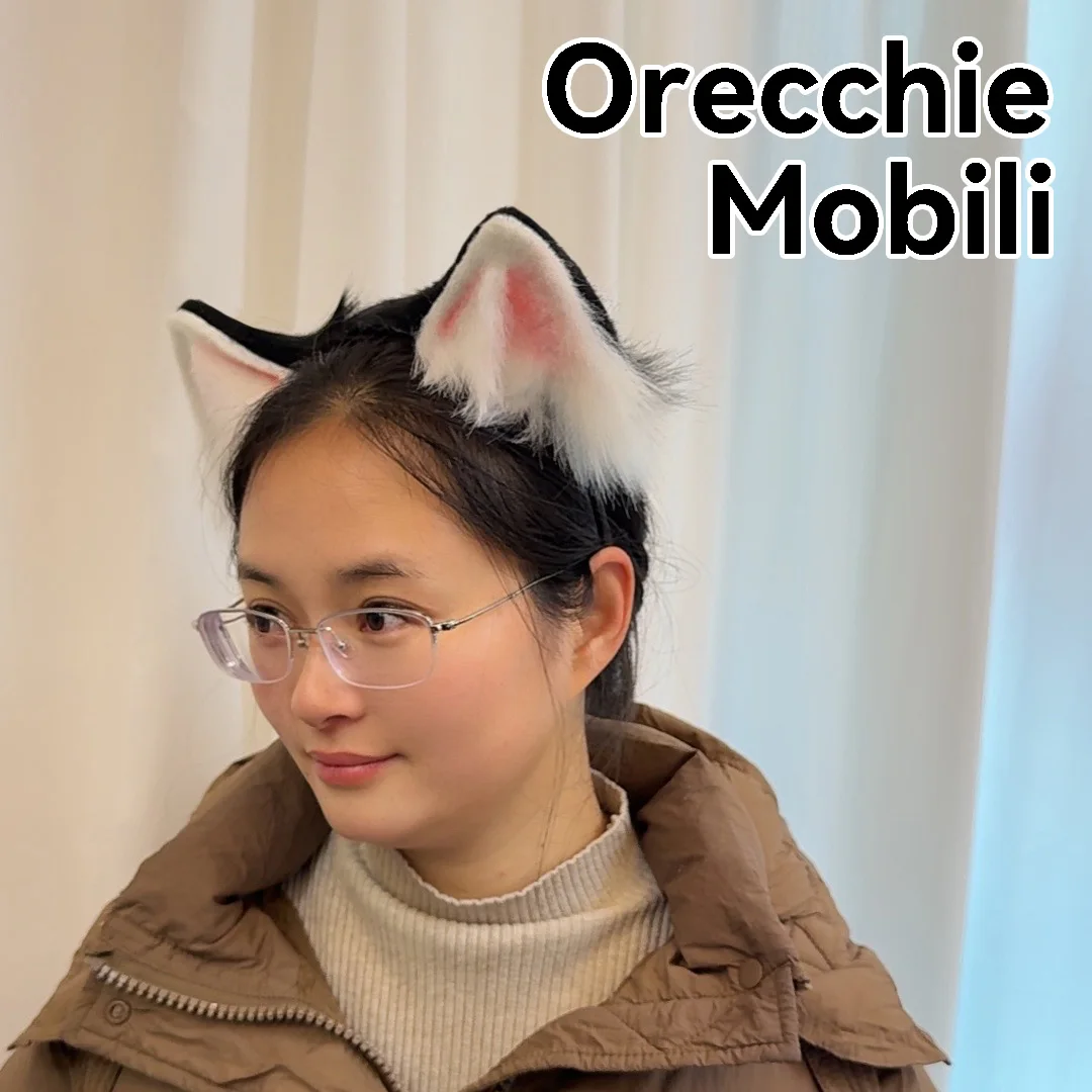 

Electric Ear Motorized Ear for Cosplay&Paty fluffy and soft social anxiety accessories Electric Pet cat fox/ wolf Ear