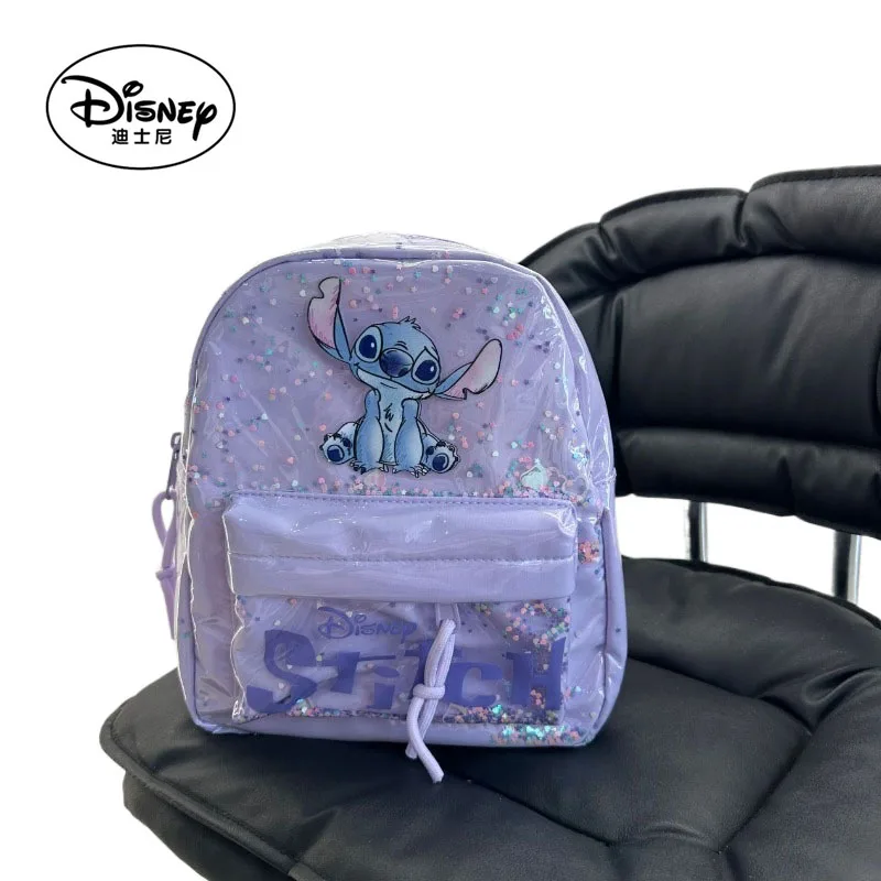 Disney New School Season New Stitch Cartoon Cute Sequin Boys and Girls School Bag Kindergarten Plecak dla dzieci