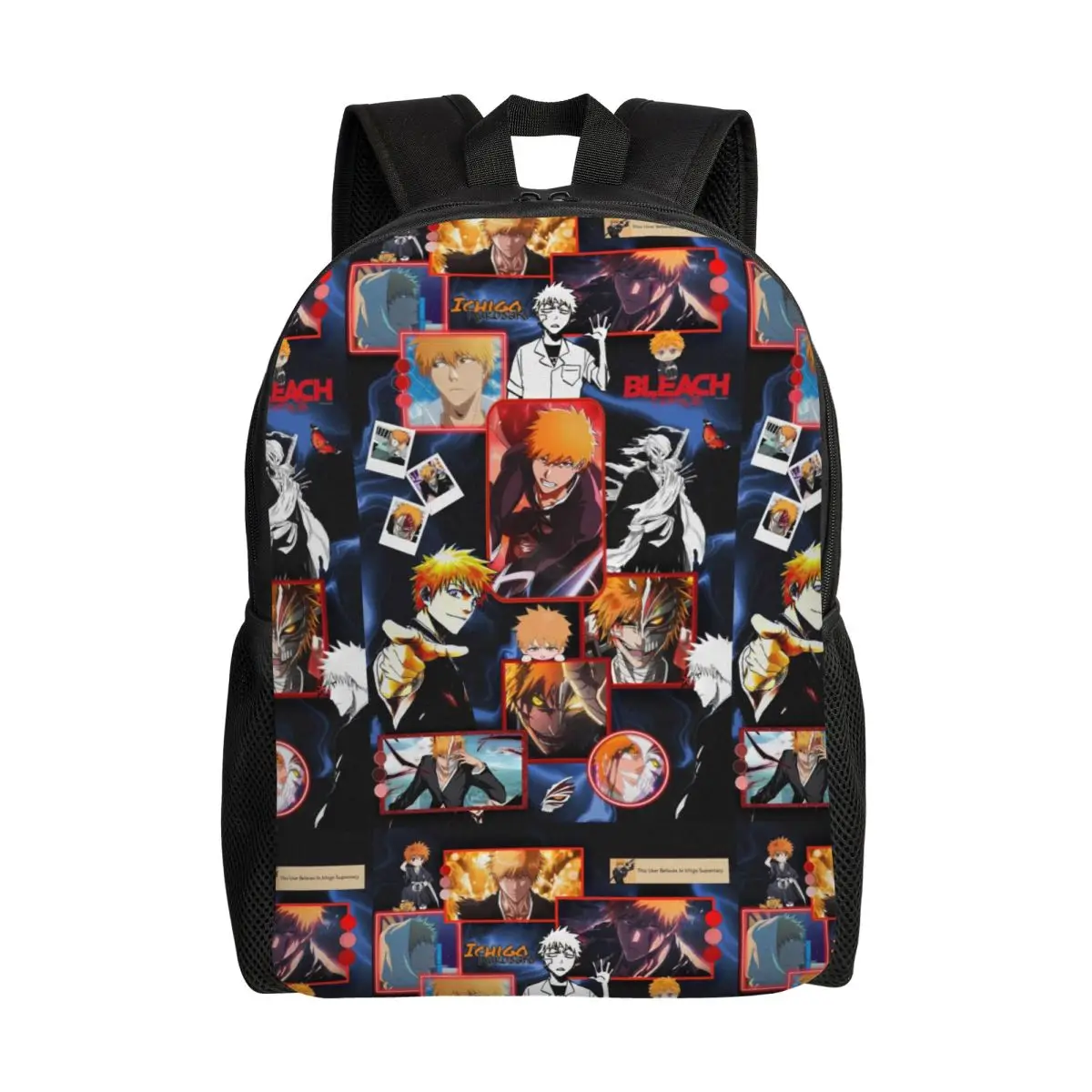 

Рюкзаки Custom Bleach в стиле аниме для женщин и мужчин, школьников и студентов, сумка для книг, вмещает ноутбук 15 дюймов