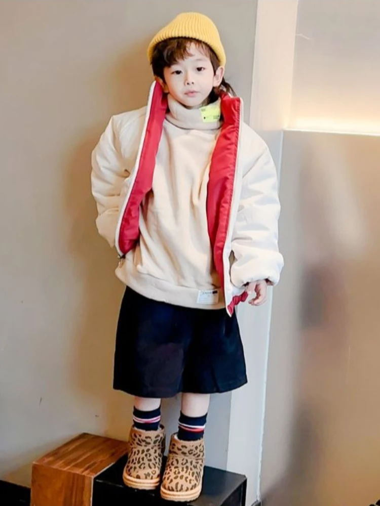 

Kids Thickened Warm Snow Boots 2026 Winter New Fleece Lined Unisex Winter Shoes Cute Cartoon Design Non Slip Outdoor Booties