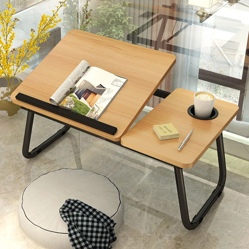 Portable NEW Folding Laptop Table Computer Desk Bed Table Sofa Small Desk With Cup Holder Study Table Notebook Table muebles