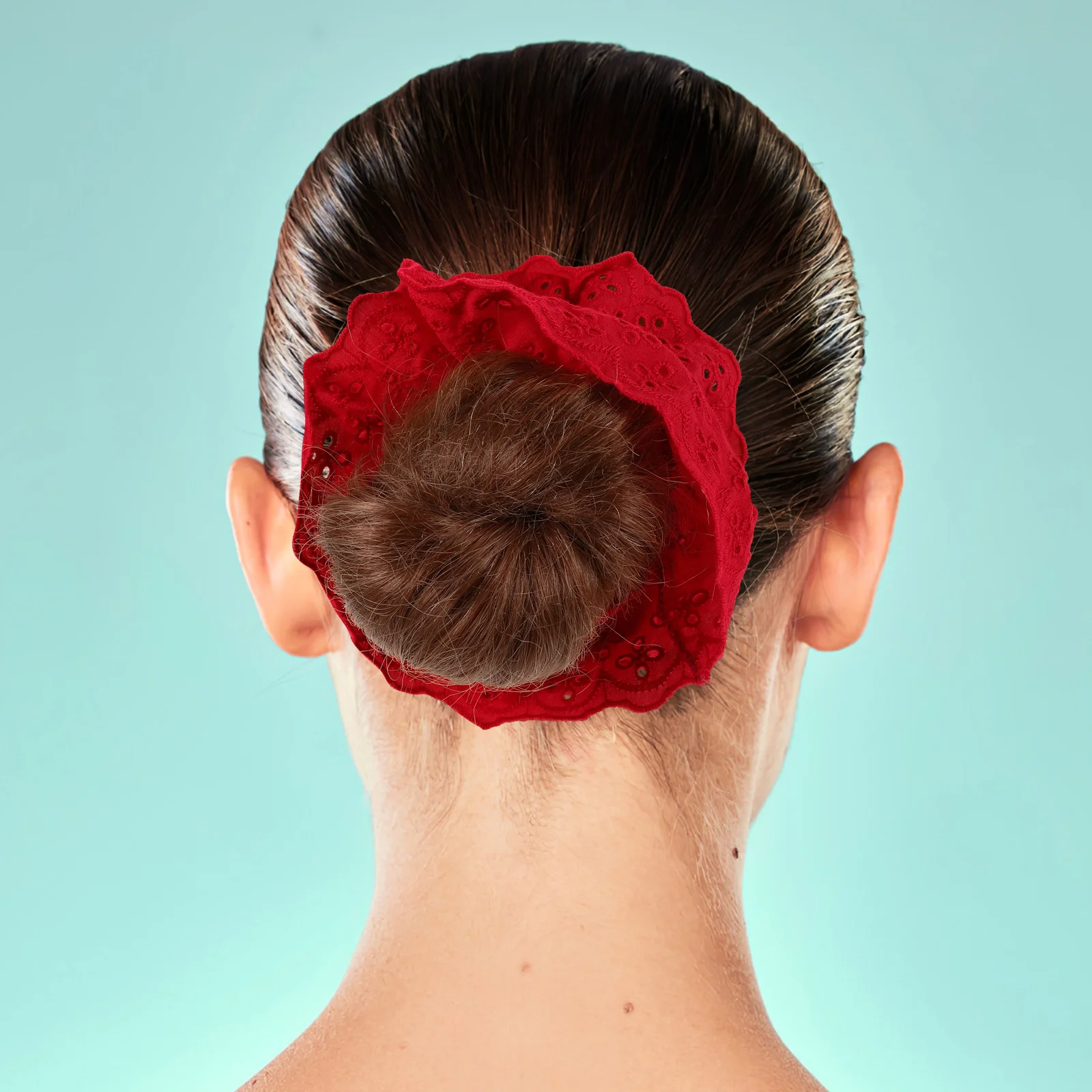 

Elegant Lace Hair Scrunchies Large Elastic Ties Floral Embroidery Design Comfortable Bands For Women Party Wedding Durable