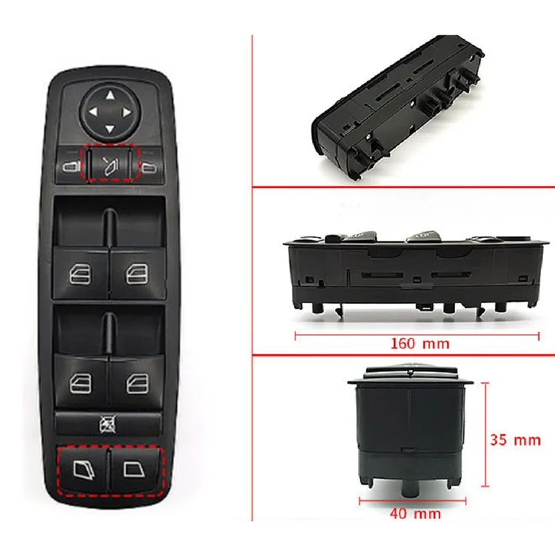 Car Electric Window Control Panel Switch High Version for Mercedes Benz W251 W164 2518300390