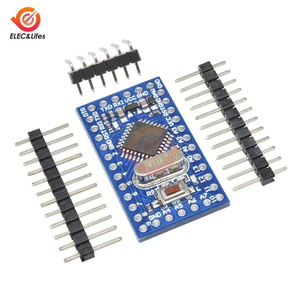 5V Pro Mini Module Atmega168 Microcontrol Development Board Plug-in Crystal Oscillator For Arduino Replace Atmega328 Bootloader