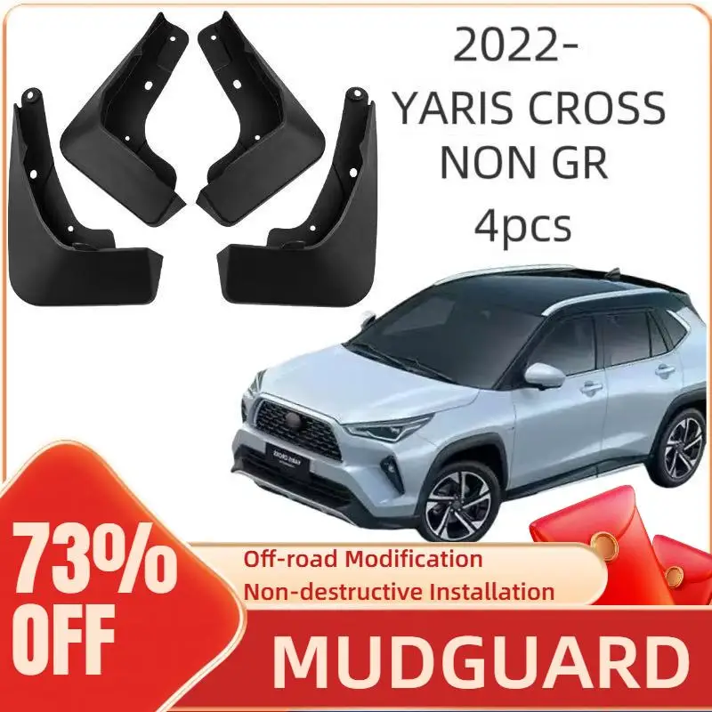 Mud Flaps For Toyota Yaris Cross Non GR 2023 Front Rear Position All-Weather Splash Guards Easy Installation Replacement Parts