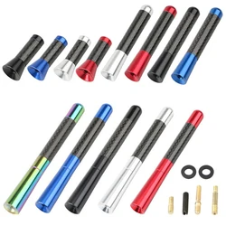 Carbon Fiber Car Roof Antenna Universal  3.5cm 8cm 12cm Black Red Blue Colorful Radio Aerial Antenna Set Car Styling Accessories