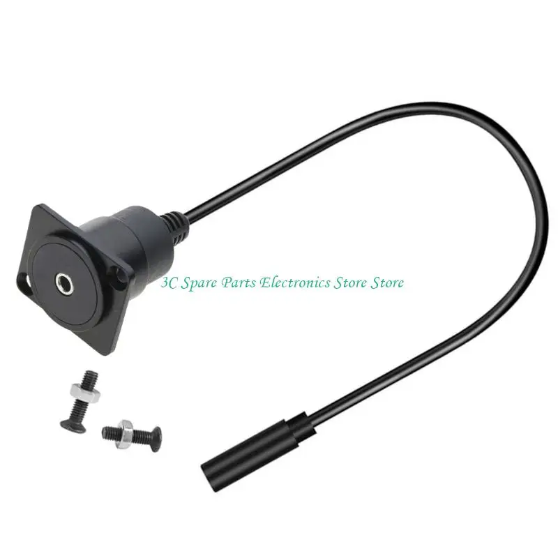 SZ 3.5mm TRS Sound Extension Cable Male/Female to Female Panel Mounting Adapter