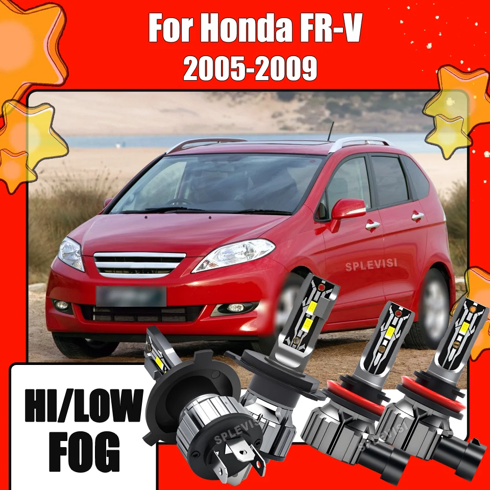 

Aluminum heat dissipation shell LED Headlight Foglight 6000K White Chips 9003 H11/H9 Kit For Honda FR-V 2005 2006 2007 2008 2009