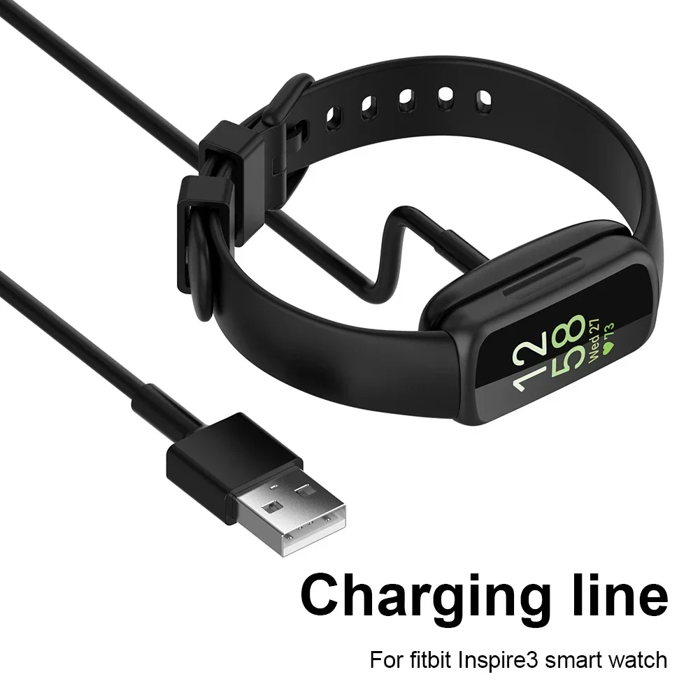 สําหรับ Fitbit Inspire 3 Charger สายชาร์จ USB สายไฟคลิปเปลี่ยน Charger Cradle Dock สําหรับ Fitbit Inspire 3 อะไหล่