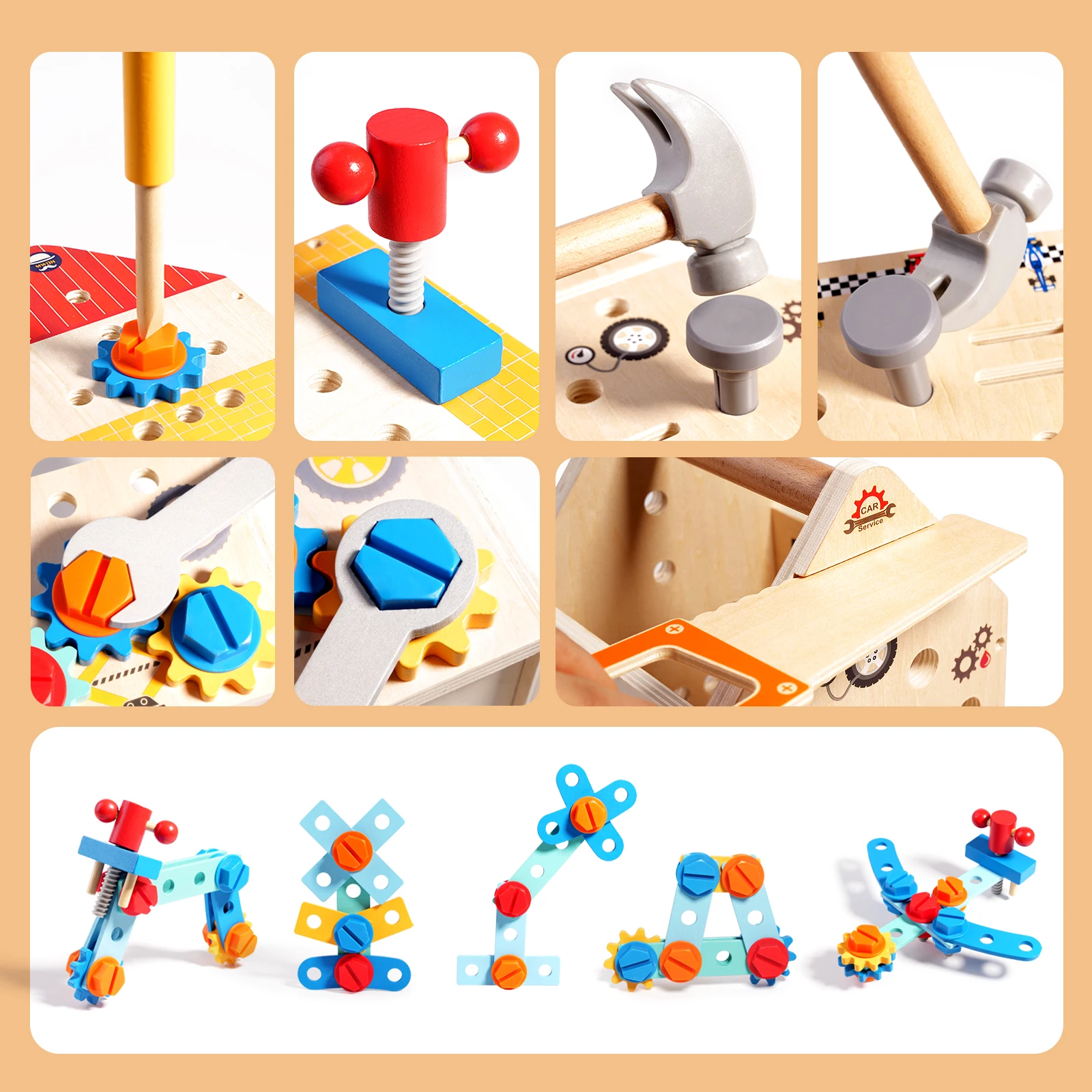 子供の早期教育用ハンドツールハウス、ネジ・ナットツールバスケ - Gardening Tools 2 Year Old のレビューと価格