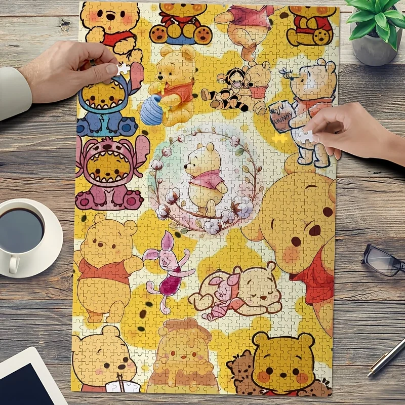 

1000pcs Disney Winnie the Pooh Poster and Puzzle | Challenging Jigsaw Puzzle for Adults and Winnie the Pooh Enthusiasts, Ideal
