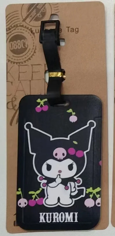 Sanrio Cinnamoroll Kuromi Mymelody Cartoon Luggage Tags kawaii Anime Subway meal card bus card holder ID Addres Name Holder