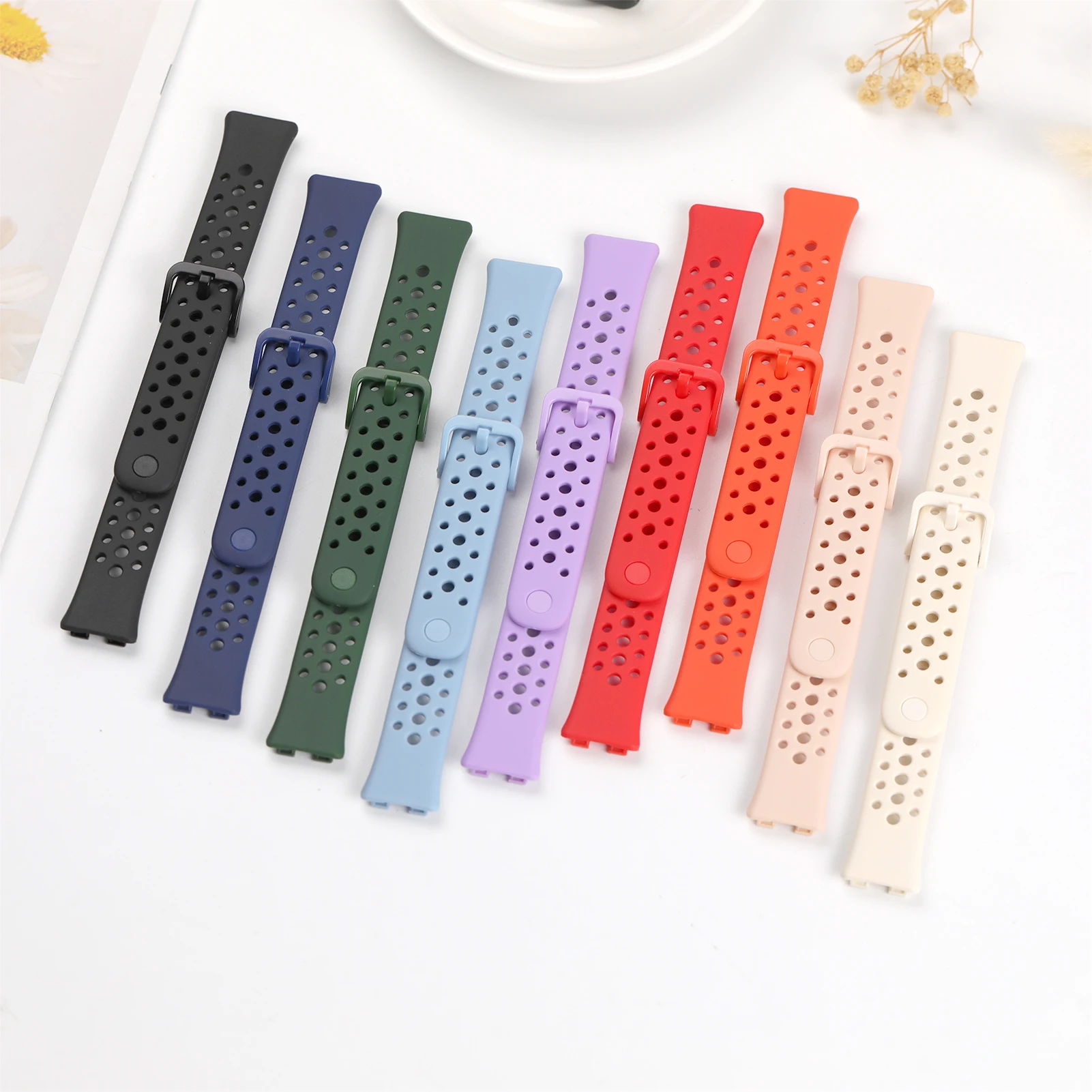 Дышащие силиконовые ремешки для Huawei Band 9/9NFC, аксессуары для ремешков, сменный спортивный браслет correa для Huawei Bands 8/8NFC