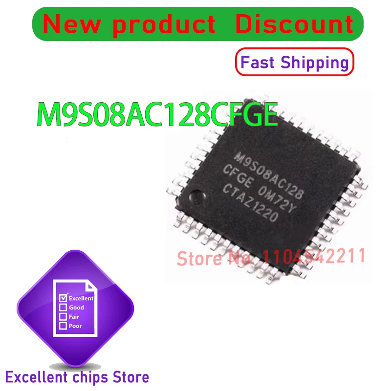 

2-10pcs New M9S08AC128CFGE M9S08AC128 QFP-44 Microcontroller chip