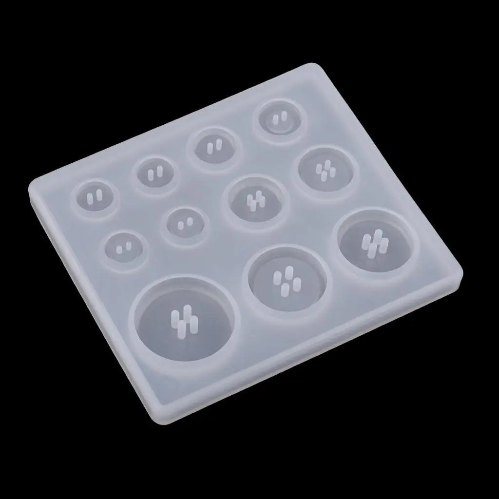 Craft Silicone Molds for Resin Casting Button Design Jewelry Making Kit Baking Supplies for Christmas Home Use