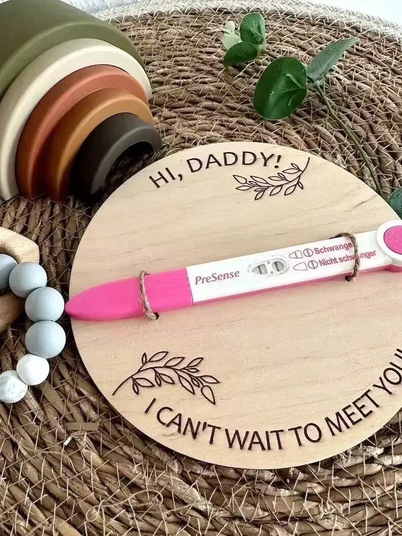 set of 10pcs Pregnancy Announcement Hello Daddy Sign Pregnancy Reveal to Husband Daddy to Be Surprise baby sign