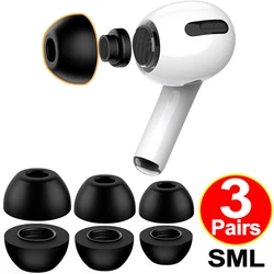 3-1Pairs Memory Foam Eartips for AirPods Pro 1 2 Noise Cancellation Earbuds Replacement Soft Ear Tips Ear Caps Sponge EarPads
