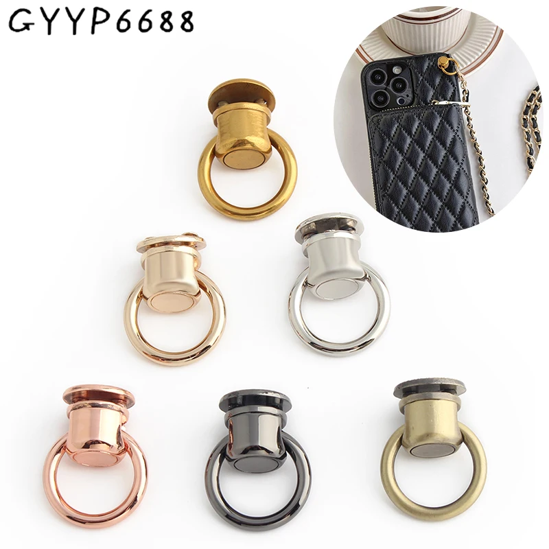 

10/50/100PCS 25x16mm Metal Side Hanging Rotating Buckle For Handbag Purse Bags Strap Chain Clamps Rivet Clip Screws Accessories