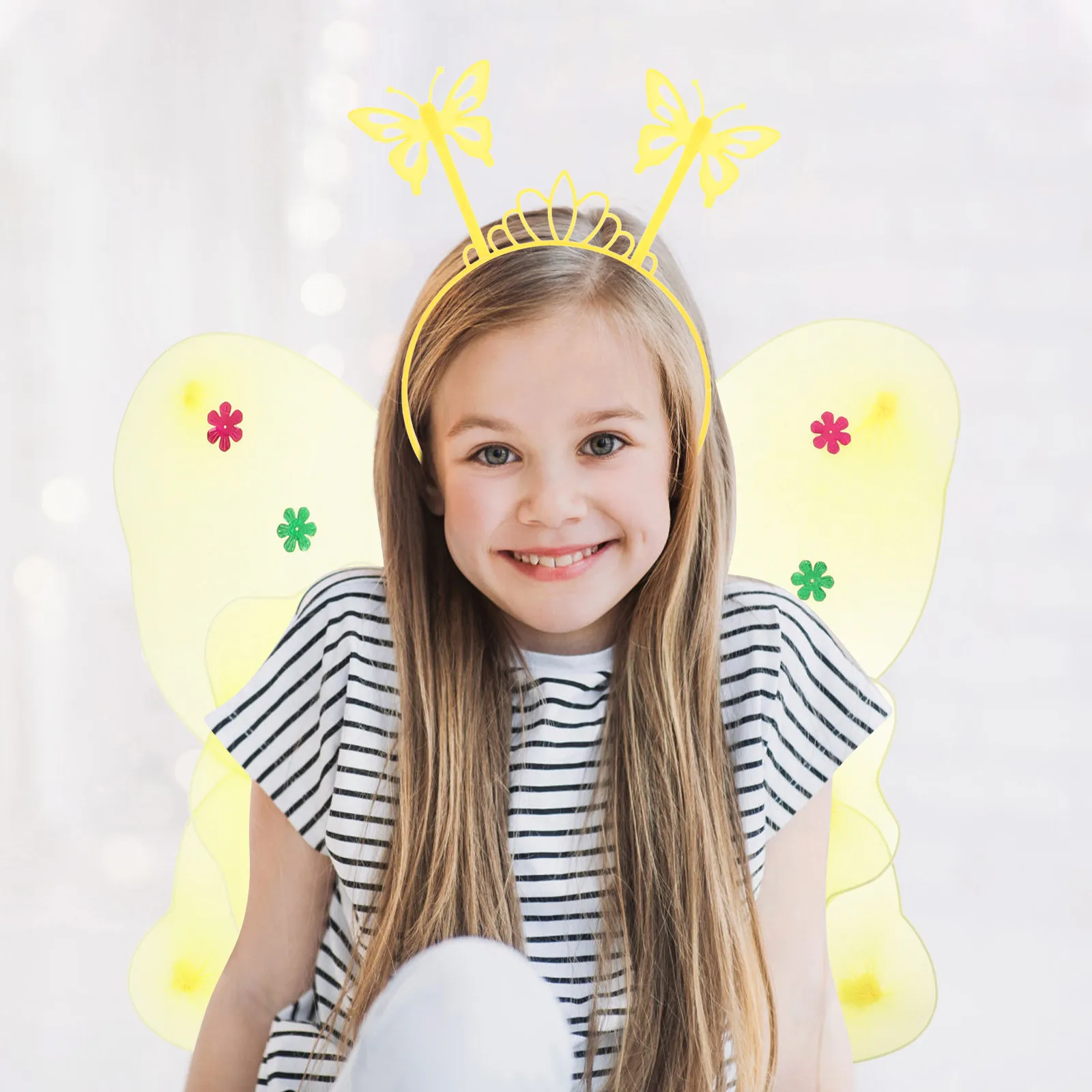 Ensemble d'ailes à double couche, 3 pièces, Costume de Cosplay d'ange et de fée, pour la danse, la scène, accessoires d'anniversaire et d'halloween