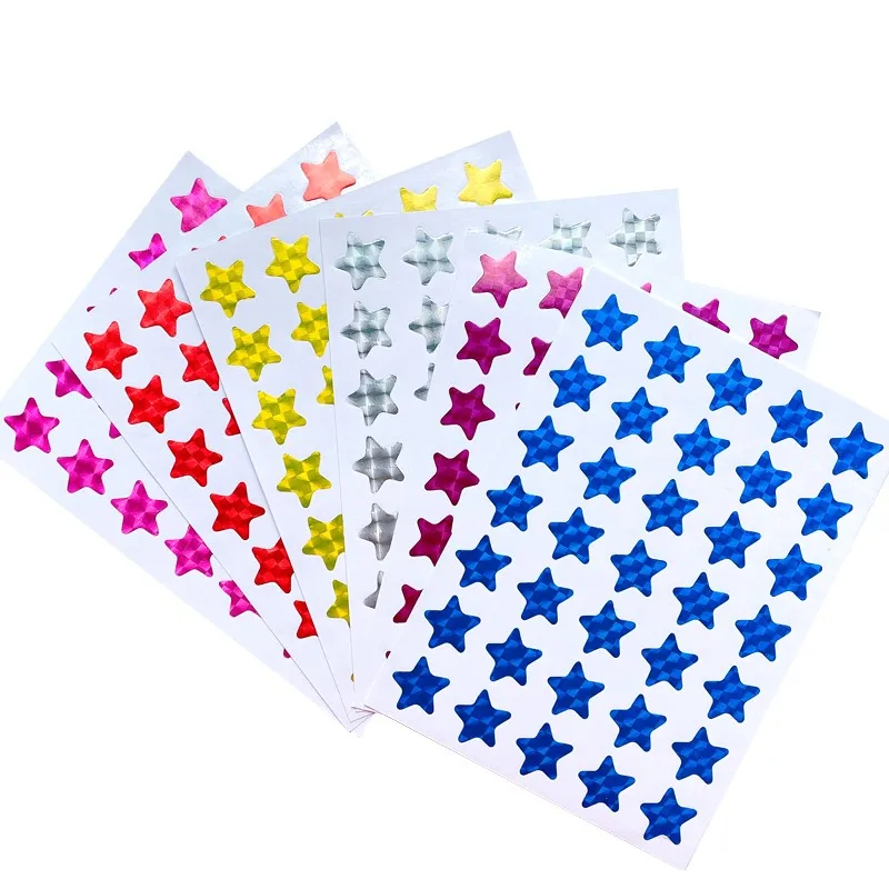 350 ชิ้น Five Star เด็กรางวัลที่มีสีสันสติกเกอร์ Scrapbooking สติกเกอร์เครื่องเขียนกันน้ําเด็ก mele ปลอดภัยปลอดสารพิษ 20 มิลลิเมตร