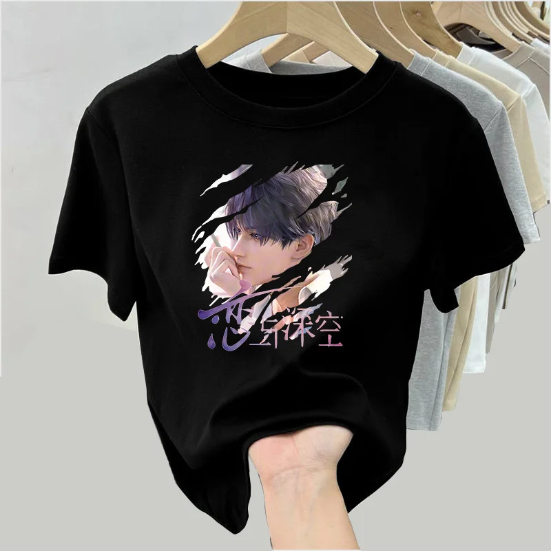 

Heavy Love and Deep Space Short Sleeve T-Shirt Qi Yu Pain Clothes Peripheral Fellow Shen Xinghui Li Shen Pure Cotton Clothes