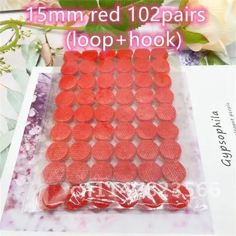 15mm 102Pairs Color Adhesive Fastener Tape Dots Hooks And Loops Magic Sticker Round Strong Dual Lock Self Adhesive Tape