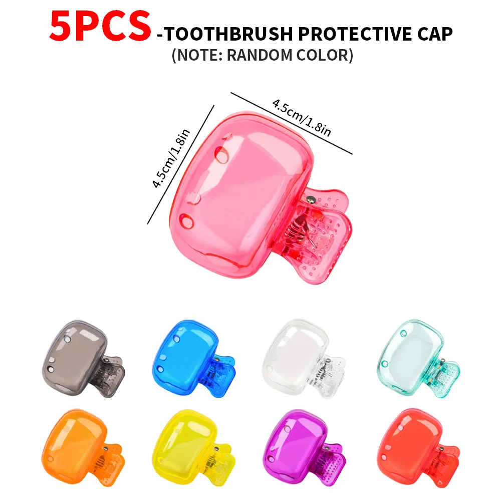 غطاء واقي مريح لرأس فرشاة الأسنان ، 10 ، 5 غطاء