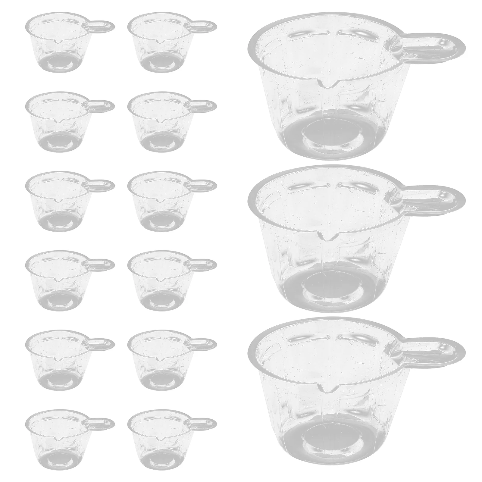 100 Pcs Plastic Cup Pigment Toning Epoxy Dispensing Urine DIY Crystal Mixing Stirring One-time