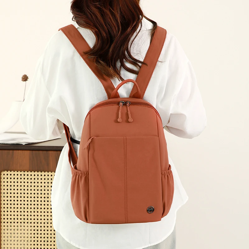 Trendy Korean Version Oxford Cloth Canvas Backpack Women's Casual Commuting Travel Bag Soft Handle Lightweight Waterproof