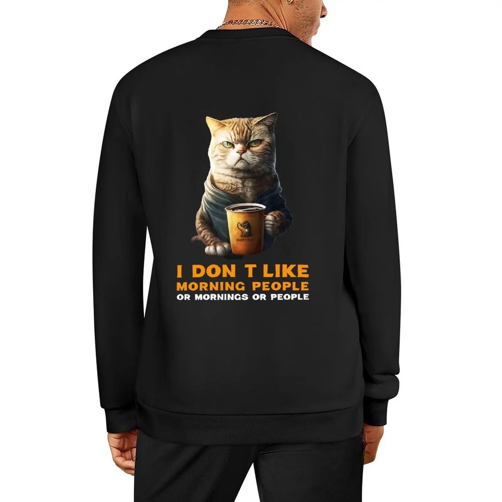 

I Don't Like Morning People or Mornings or People Pullover blouse mens clothes tracksuit men's clothes pullover