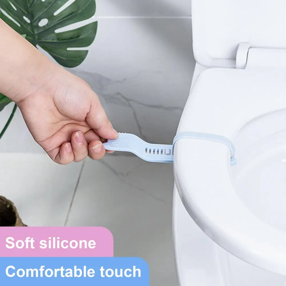 Toilet Lid Lifter Handle Durable Silicone Toilet Seat Lifter Adjustable Universal Easy to Install for Sanitary Bathroom