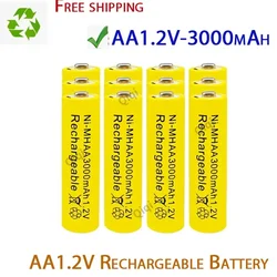 100% original AA1.2V 3000mAh NI MH 1.2V rechargeable battery high-capacity for toy camera microphones LED toys