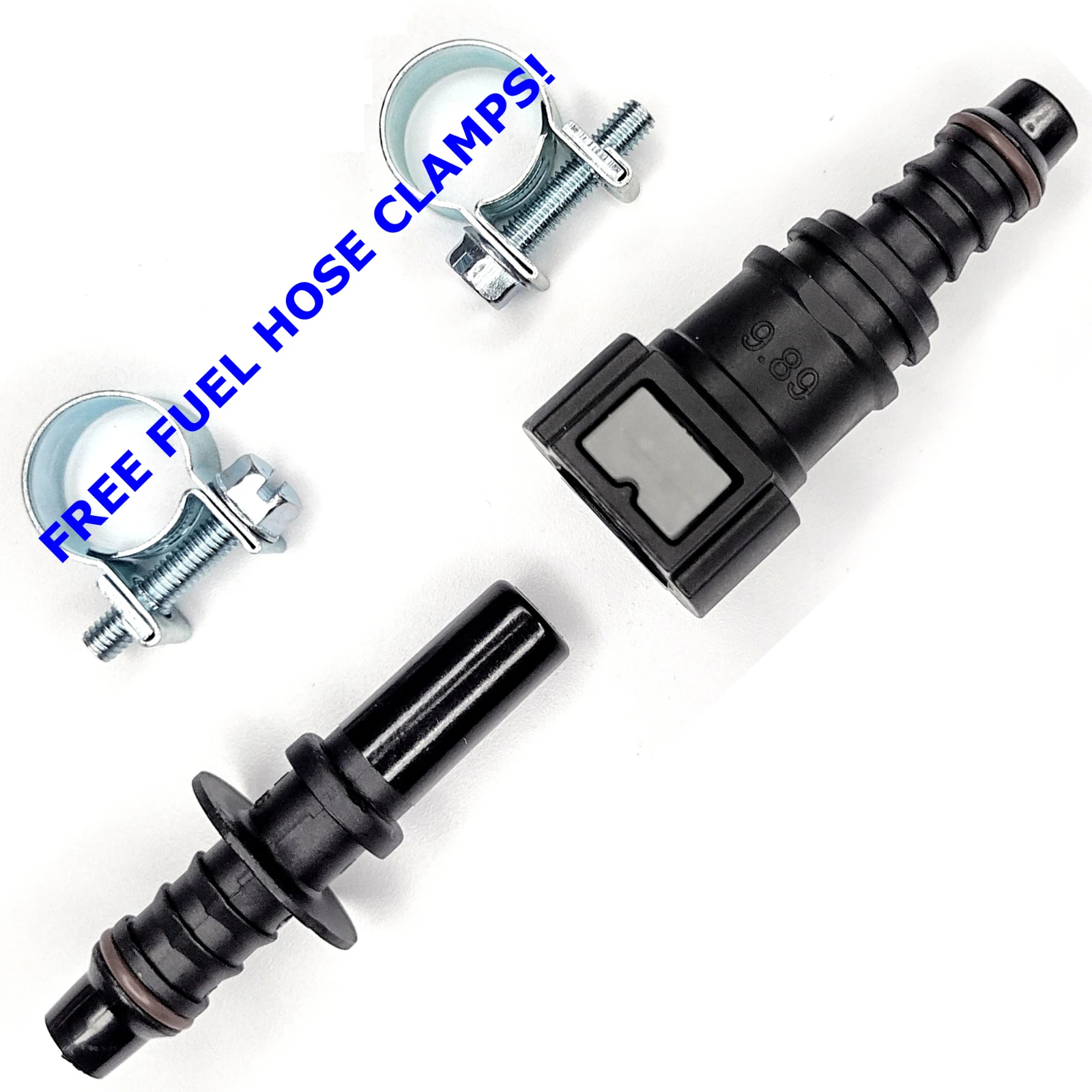 Straight 9.89mm ID8 Car Fuel Line Hose Pipe Coupler Quick Release Connector High Quality Black Motorcycle Car Parts