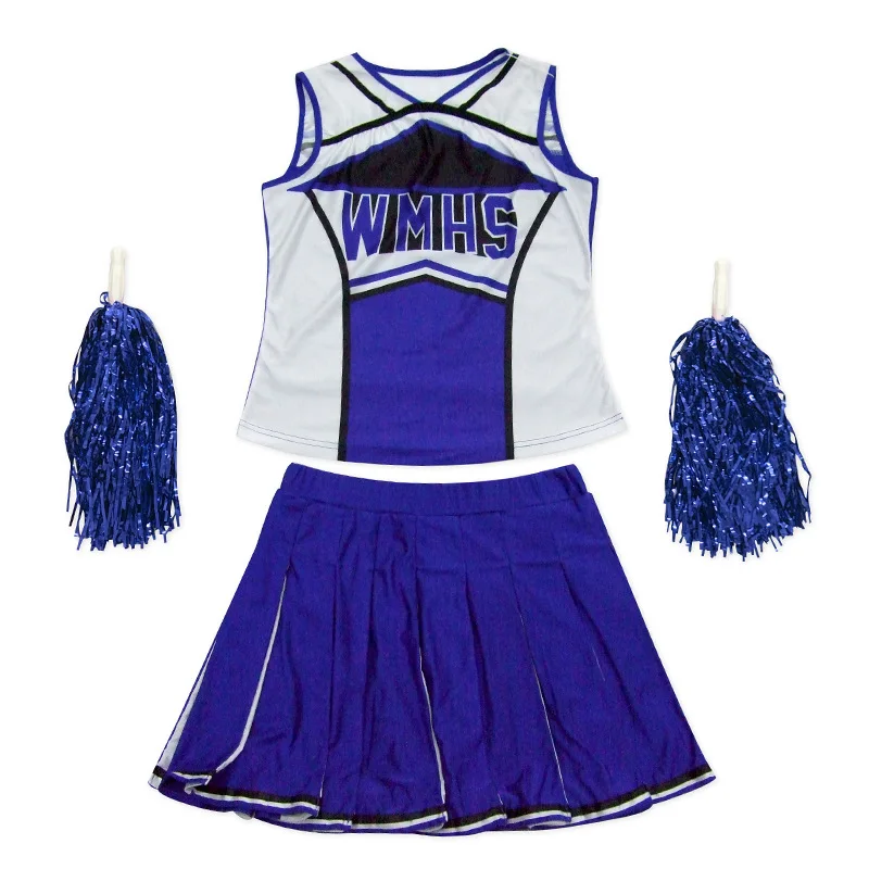 Cheerleader WMHS Costume Women Schoolgirl Cosplay Uniform Girl Sexy Lingerie Gleeing Cheerleading Outfit Halloween Costume Miss