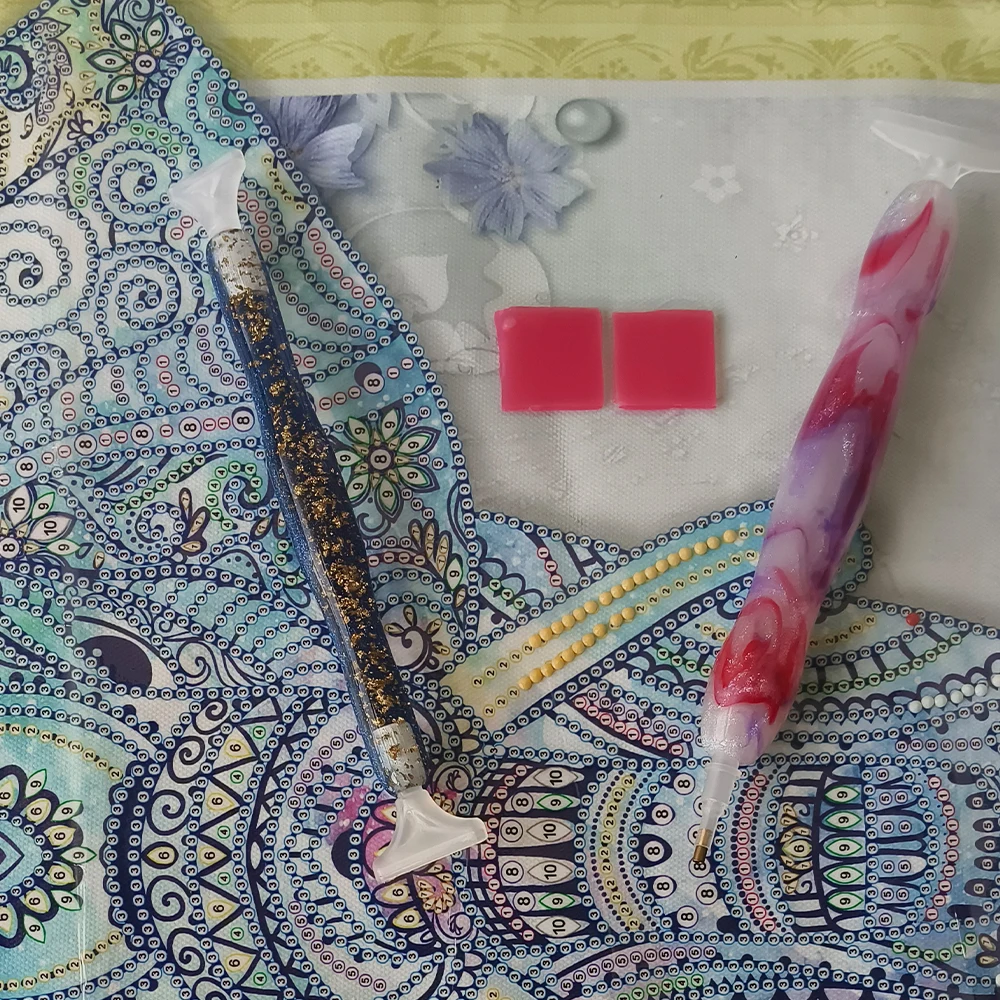 5d Diamond Painting Tool Set New Resin Dot Drill Pen DIY Accessories Plastic Transparent Drill Bits Clay Tray Cross Stitch Kit