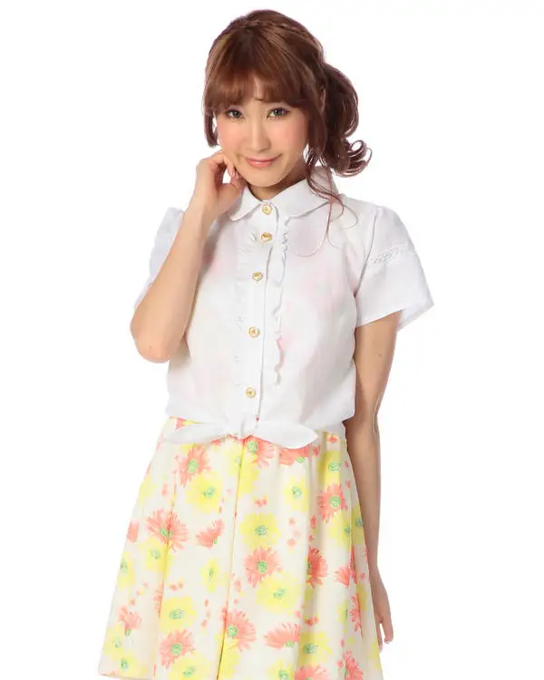 

SALES Japan Liz Lisa TRALALA Cotton Lace Bow Short Sleeve Shirts