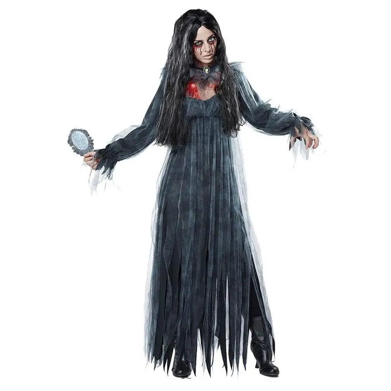 رداء Loween Bla Witch Reaper رداء نسائي أداء المسرح ملابس عرقية صينية تقليدية لربيع 2025 وصل حديثًا