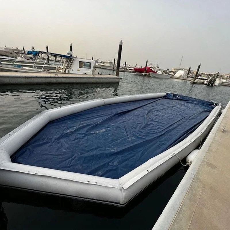 

Portable Inflatable Boat Dock Lightweight Rugged Inflatable Floating Dry Dock